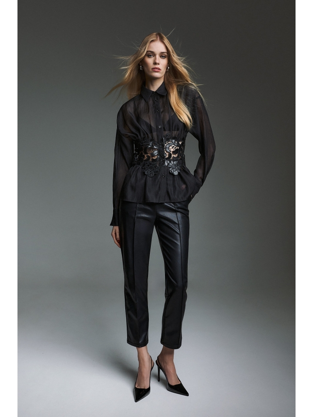 Twins Fantasy black shirt with lace