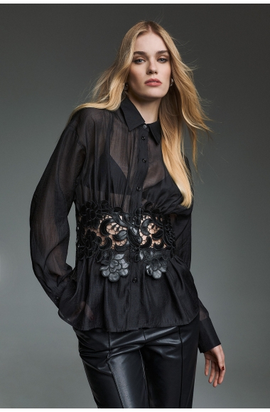 Twins Fantasy black shirt with lace
