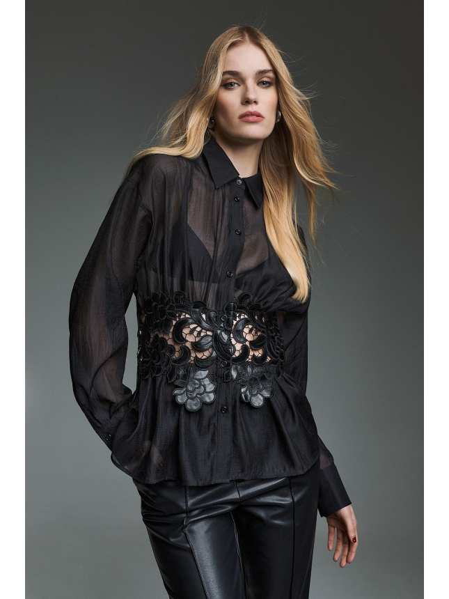 Twins Fantasy black shirt with lace