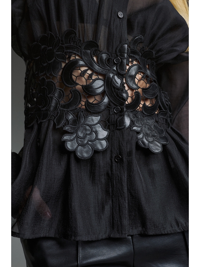 Twins Fantasy black shirt with lace