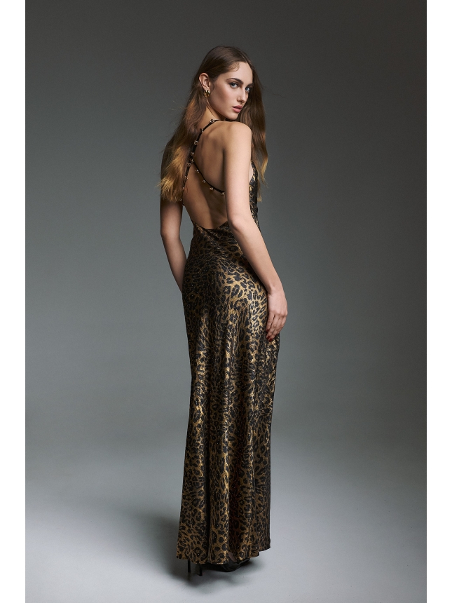 Twins Fantasy animal print maxi dress