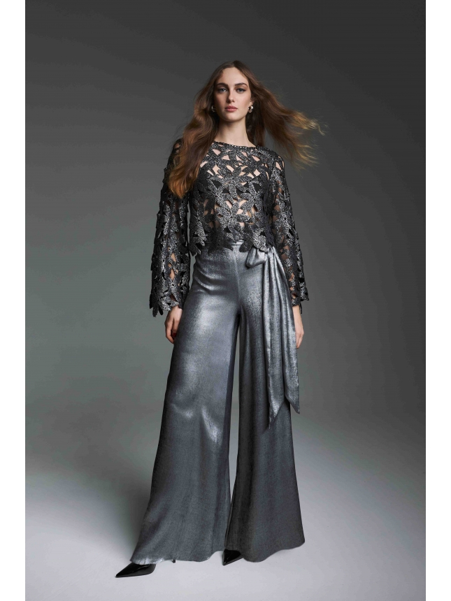 Twins Fantasy gray wide leg trousers
