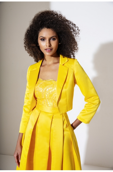 Allure Evenings Yellow midi dress