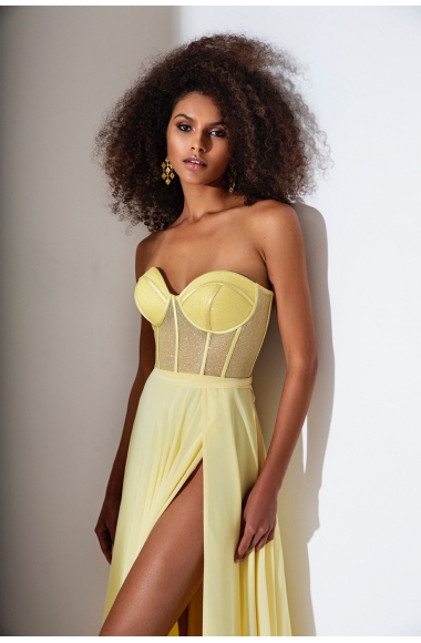 Allure pastel yellow dress