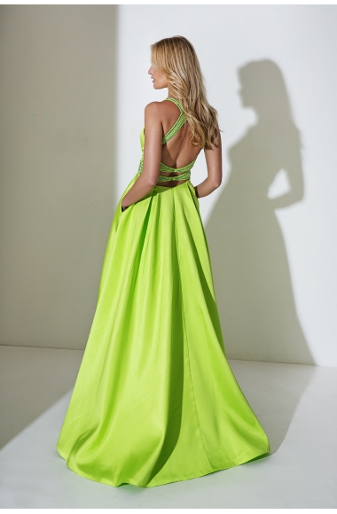 Allure lime taffeta dress