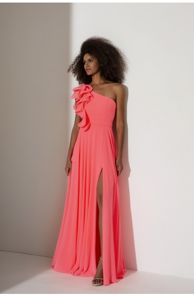 Allure one shoulder pink dress