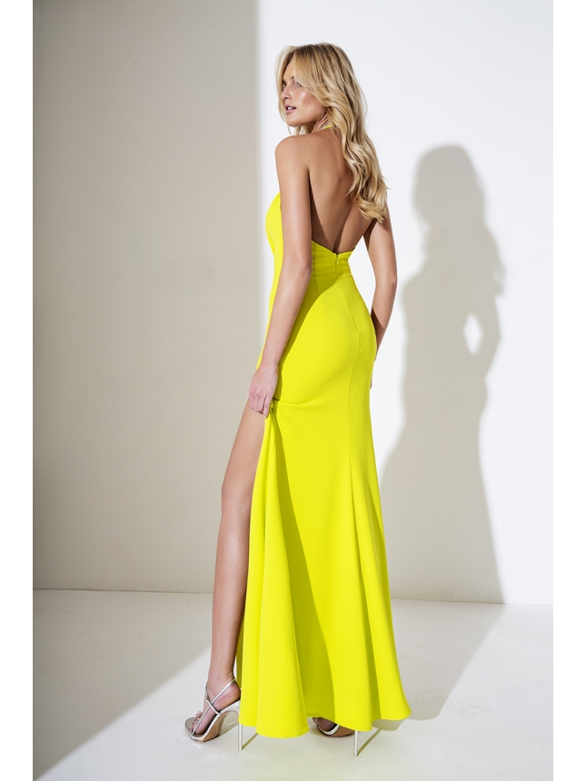 Allure neon yellow maxi dress