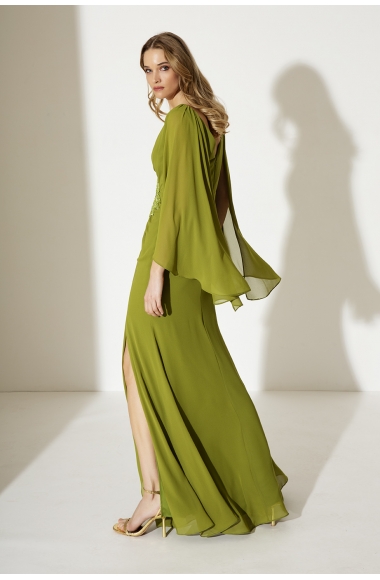 Allure olive green dress with sleeves 