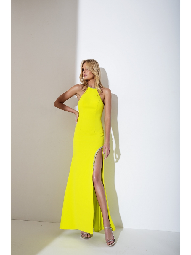 Allure neon yellow maxi dress