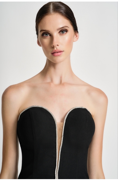 My Angels strapless black dress