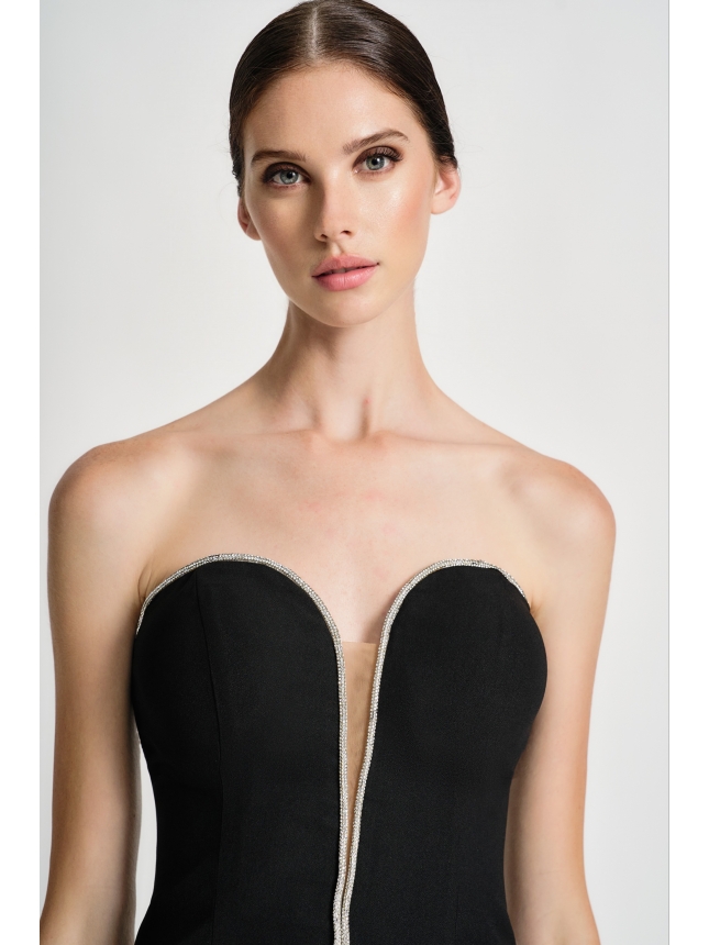 My Angels strapless black dress