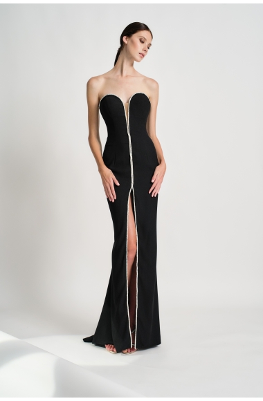 My Angels strapless black dress