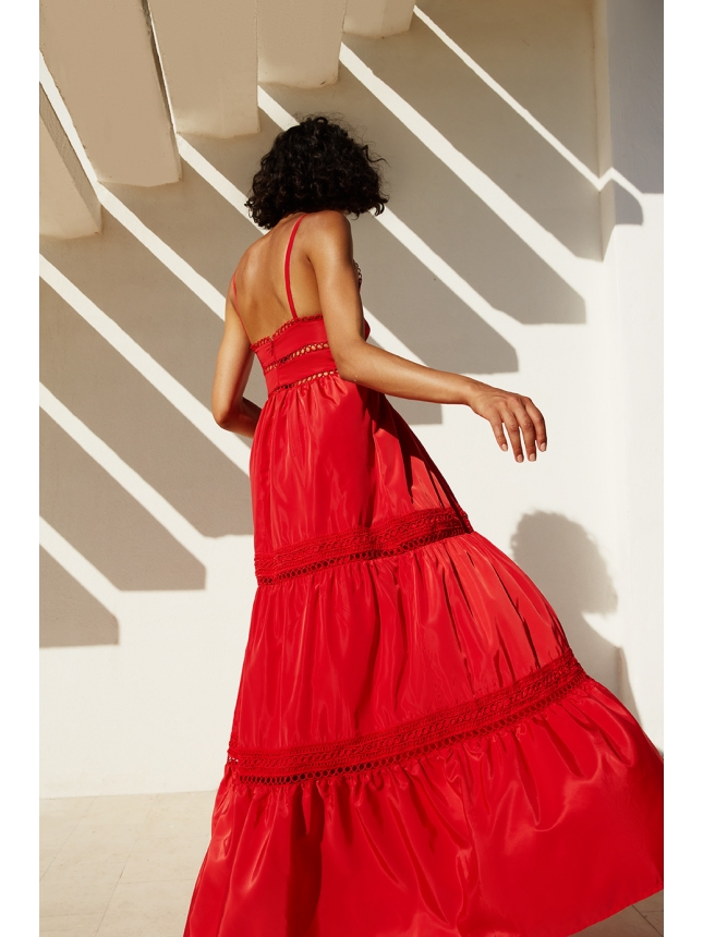 Twins fantasy coral maxi dress