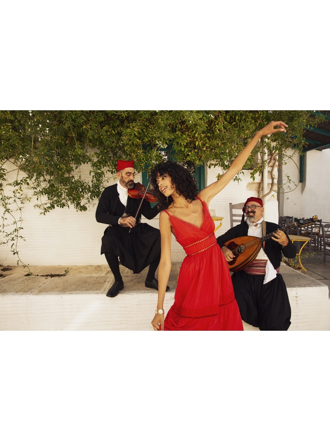 Twins fantasy coral maxi dress