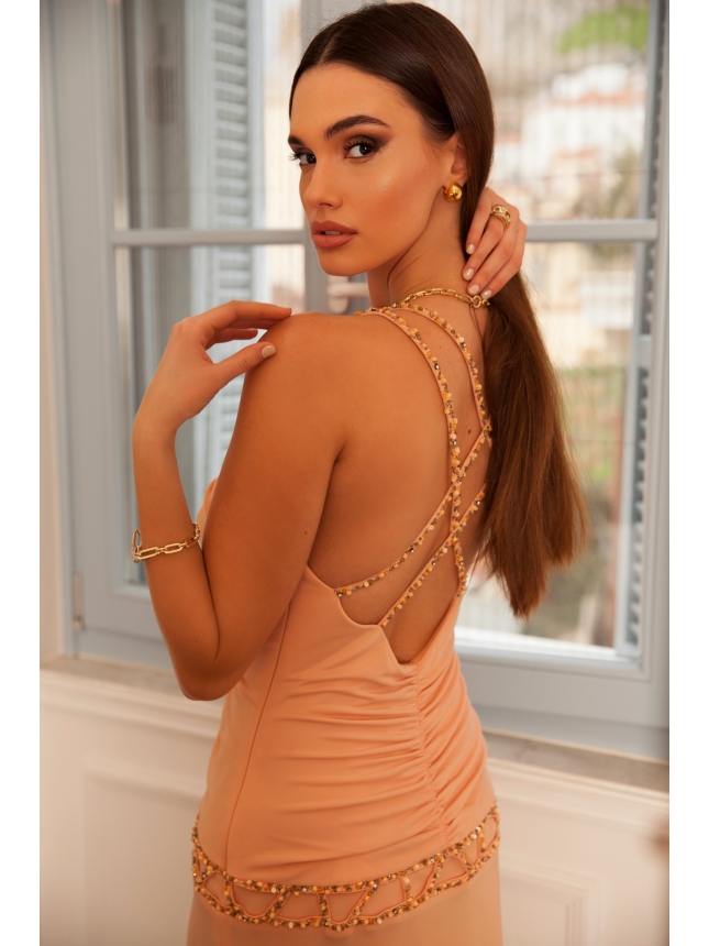 Mooire  embellished midi dress