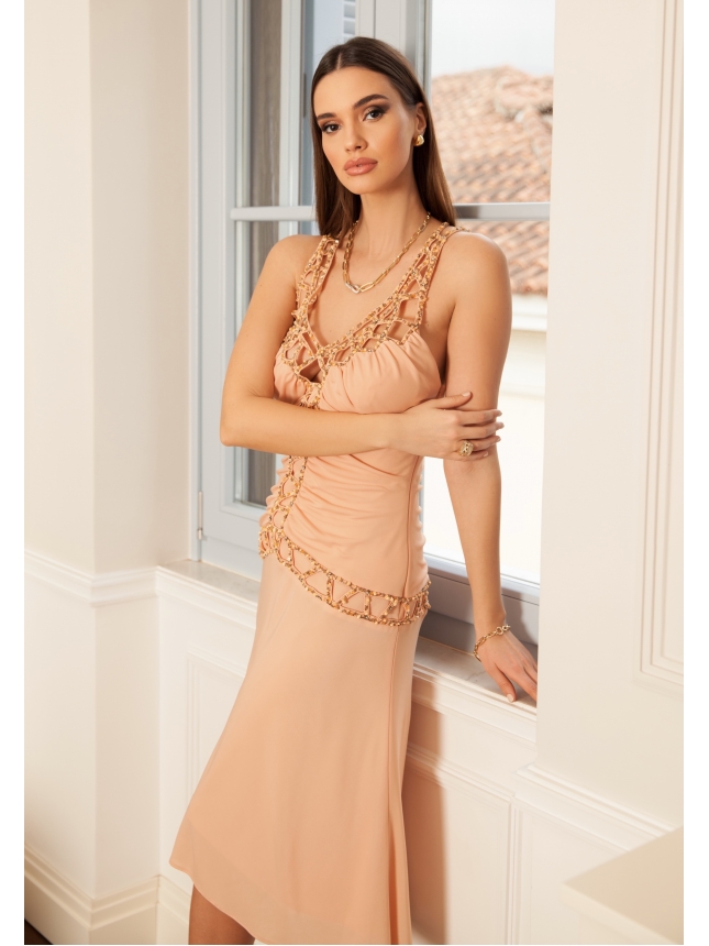 Mooire  embellished midi dress