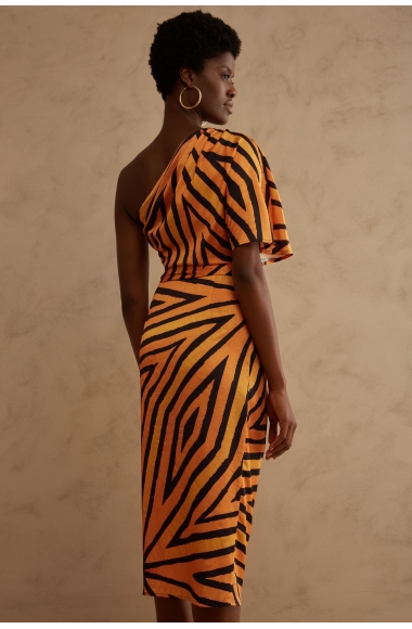Twins one shoulder dress