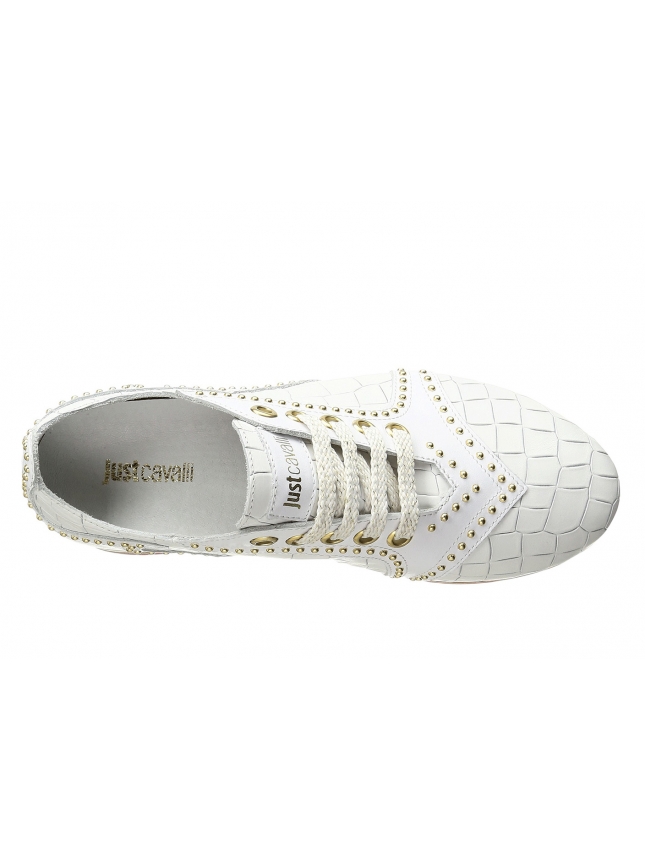 Just Cavalli white flatform brogues