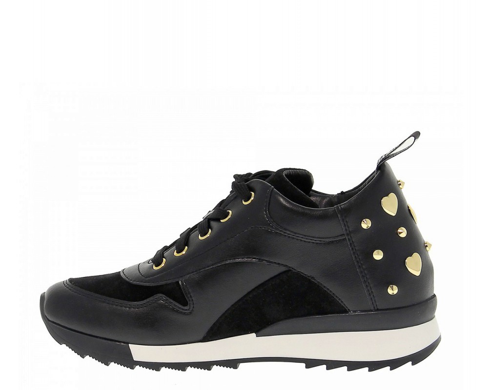 black trainers with studs