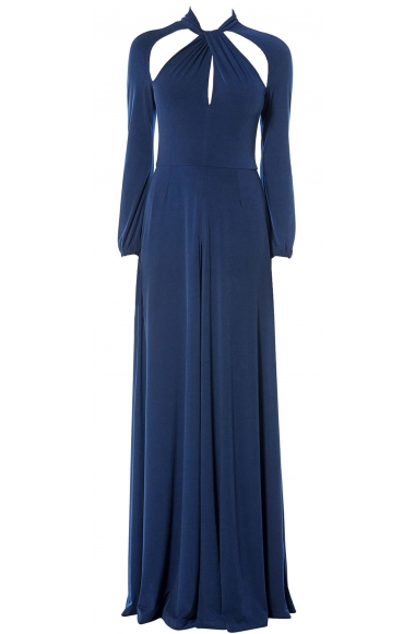 MI-RO maxi blue dress 