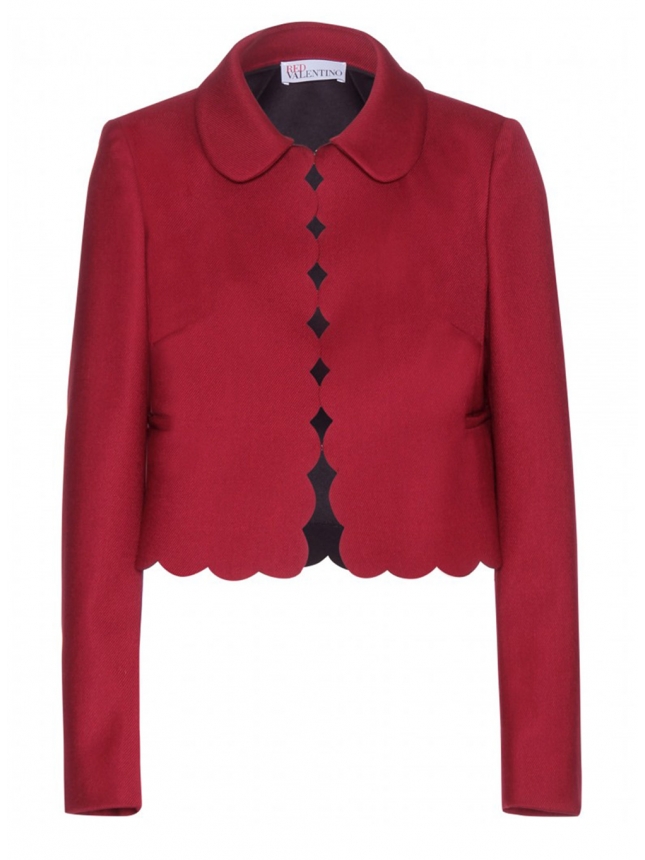 RED Valentino cropped scalloped jacket