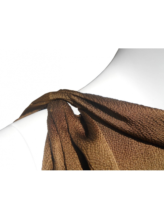 Anna Molinari bronze draped silk blouse