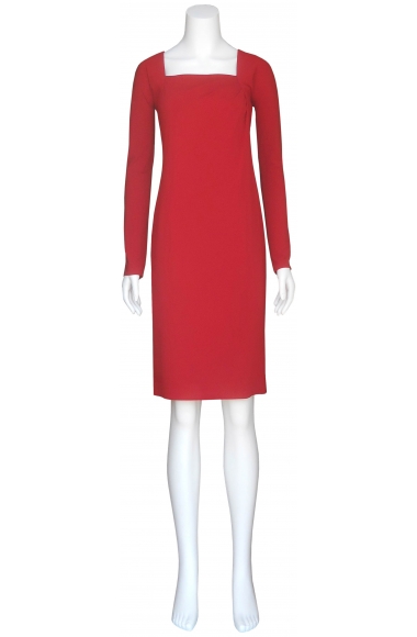 Nina midi red dress