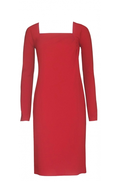 Nina midi red dress