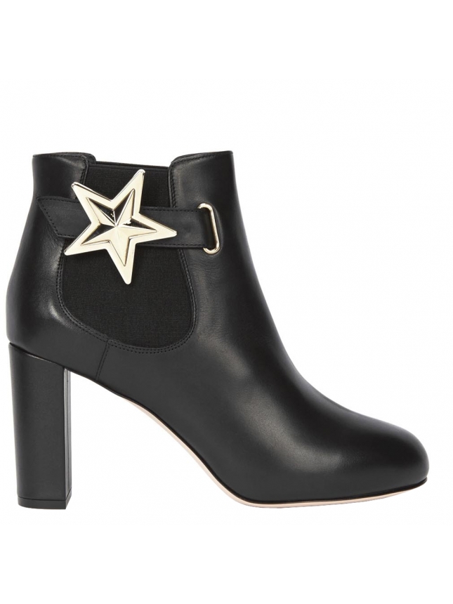 RED Valentino black ankle boots with star