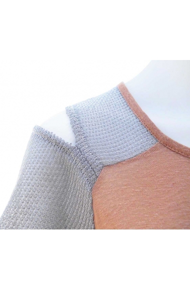 See by Chloe beige t-shirt dress with silver sleeves