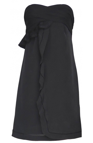 See by Chloe strapless black dress