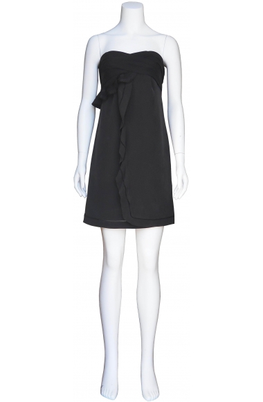 See by Chloe strapless black dress