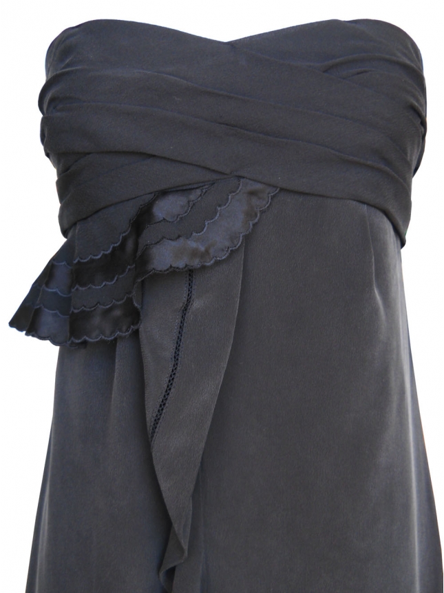 See by Chloe strapless black dress